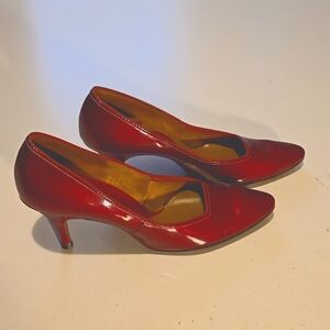 Red 3" vintage heels.